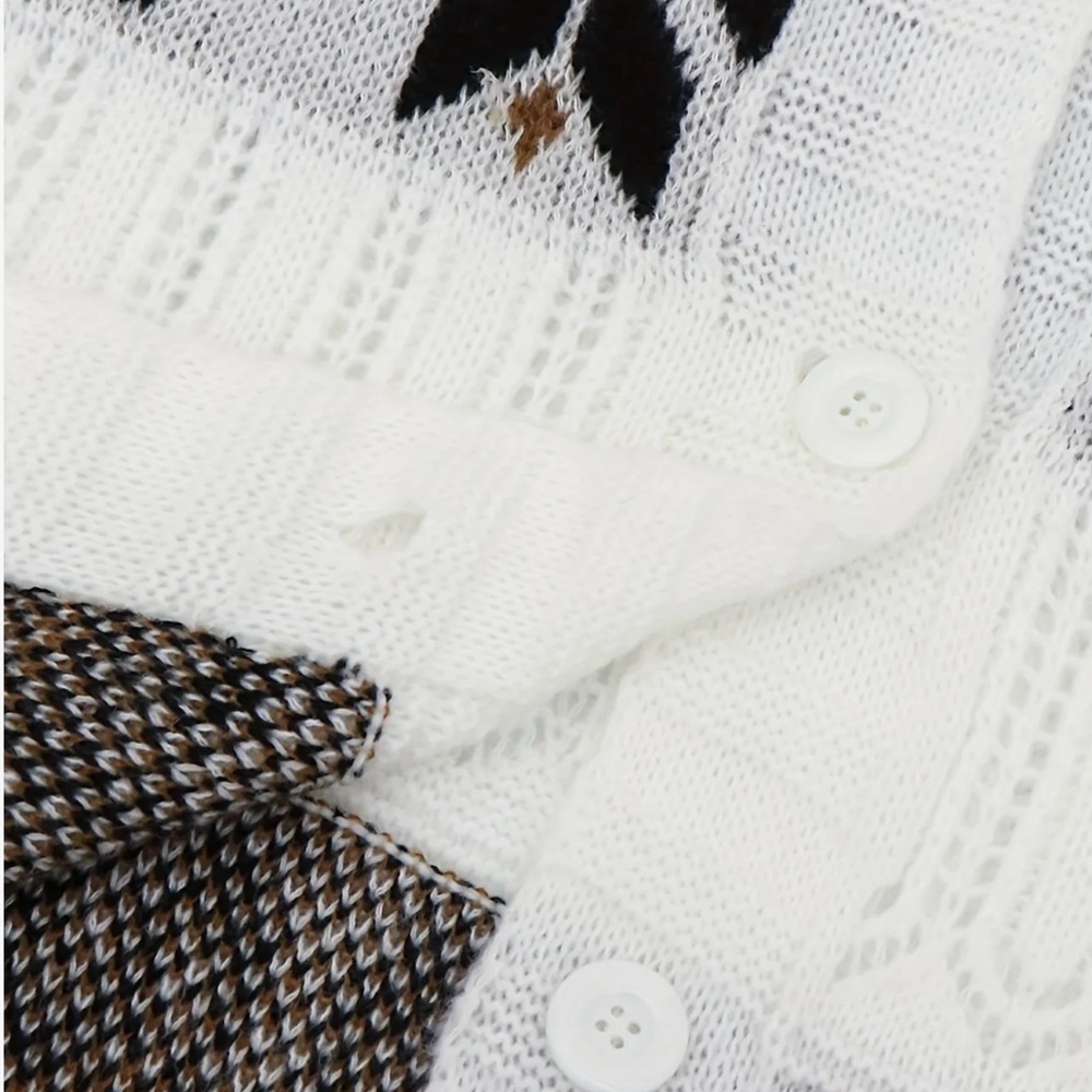 Nordic Snowflakes Open Knit Cardigan
Eclectic Grandpa Sweater - Picture 6 of 8
